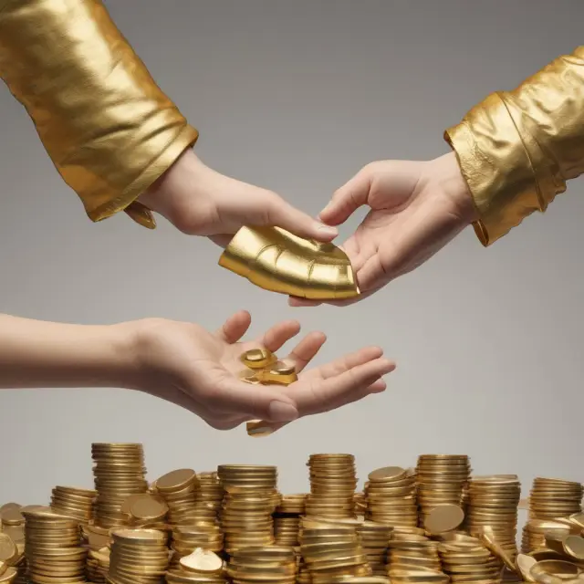 A golden hand representing a lender bestows a PMSI (Purchase Money Security Interest) on non-inventory assets, illustrating protection and priority status