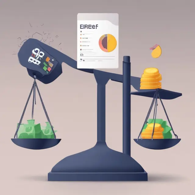 A balanced scale with market price, commission fees, sales charges, and taxes representing the various components of investment costs