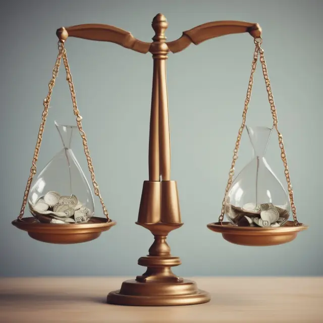 Two hourglasses representing short and long-term capital gains tax rates with tipping scales above