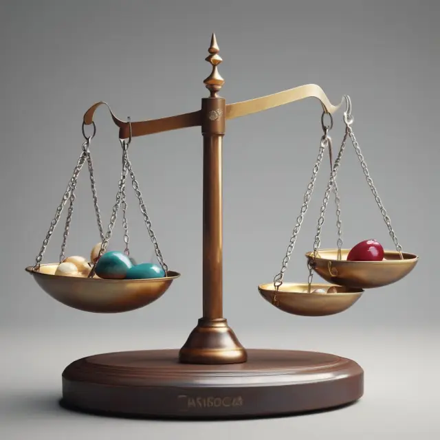 A balanced scale representing reduction, avoidance, acceptance, and transference strategies to manage pure risks