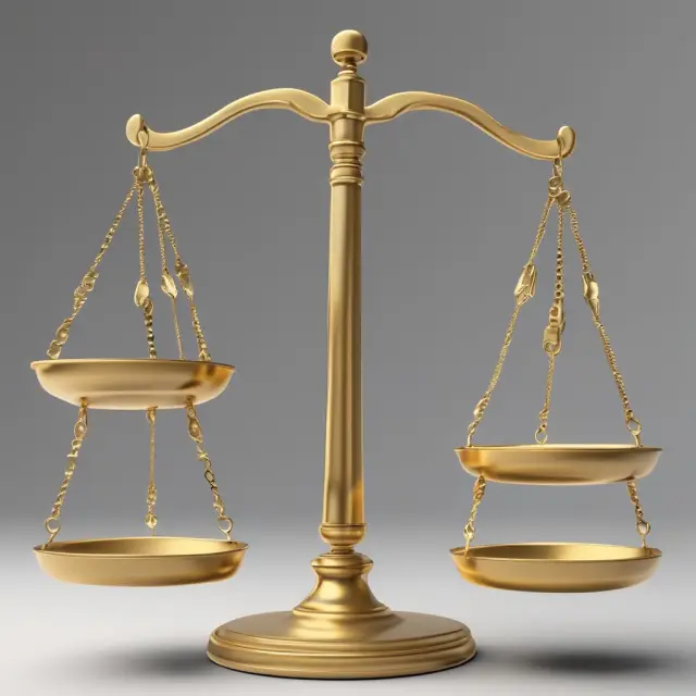 Golden Scale illustrating the balance between European call and put options that adhere to the same underlying asset, strike price, and expiration date.