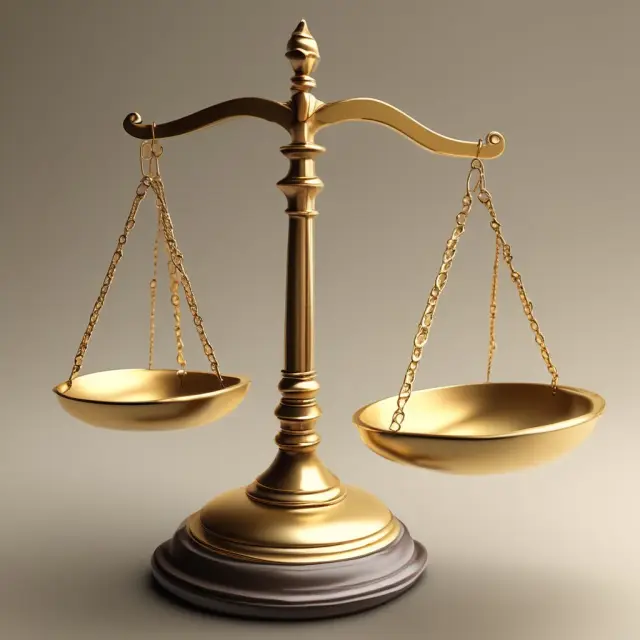 Two golden scales represent European call and put options in balance - some weights symbolize applications and others, limitations