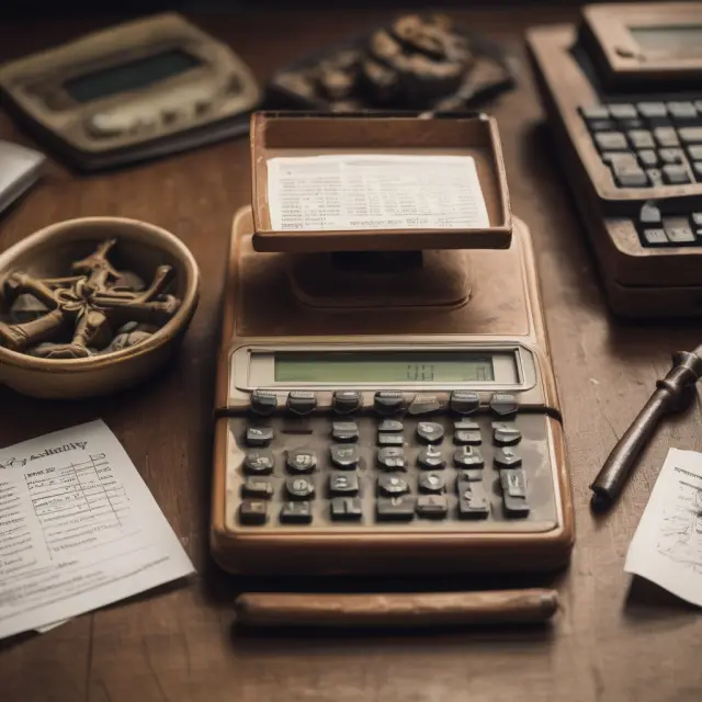 Ancient scale with PVIFA on one side and Future Value of a Series Formula on the other, symbolizing their contrasting roles in annuity calculations.