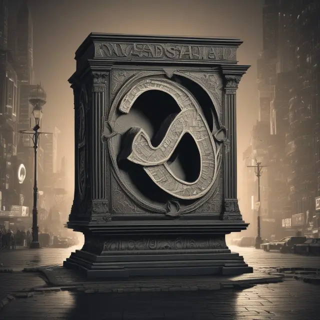 Image of an old Nasdaq ticker symbol with the letter Q, representing bankruptcy, gradually disappearing as a Financial Status Indicator symbol emerges