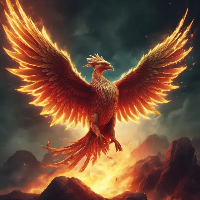 Phoenix emerging from flames, representing a company regaining compliance after bankruptcy