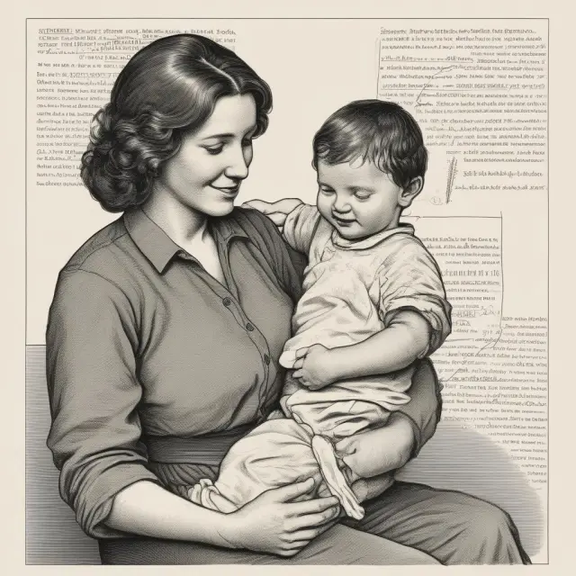 Expectant mother holding infant and adoption papers, signifying costs incurred for adding a new family member