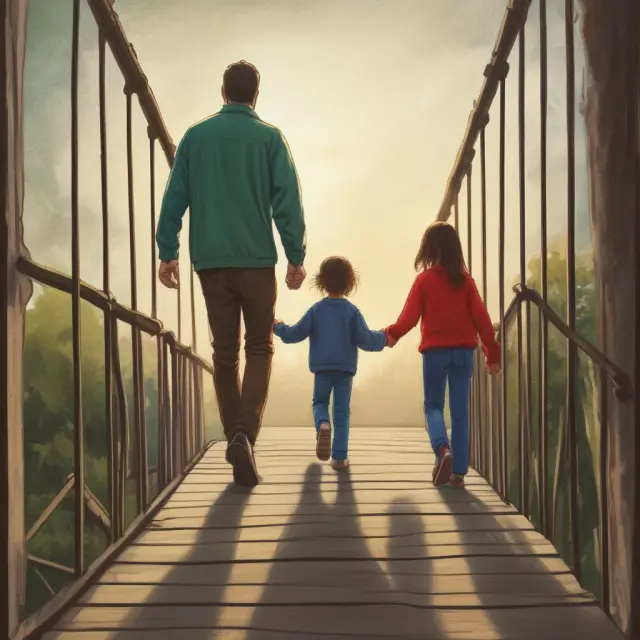 Bridge connecting federal and state adoption tax credits, symbolizing financial relief during family growth