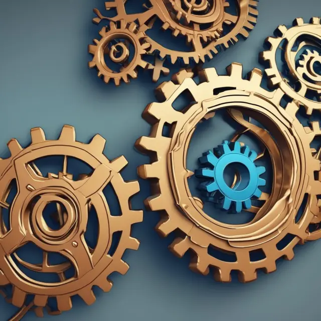 Two gears symbolizing China