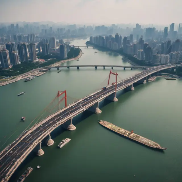 Bridge linking China and the world, representing QDII programs enabling Chinese institutional investors to invest in global markets