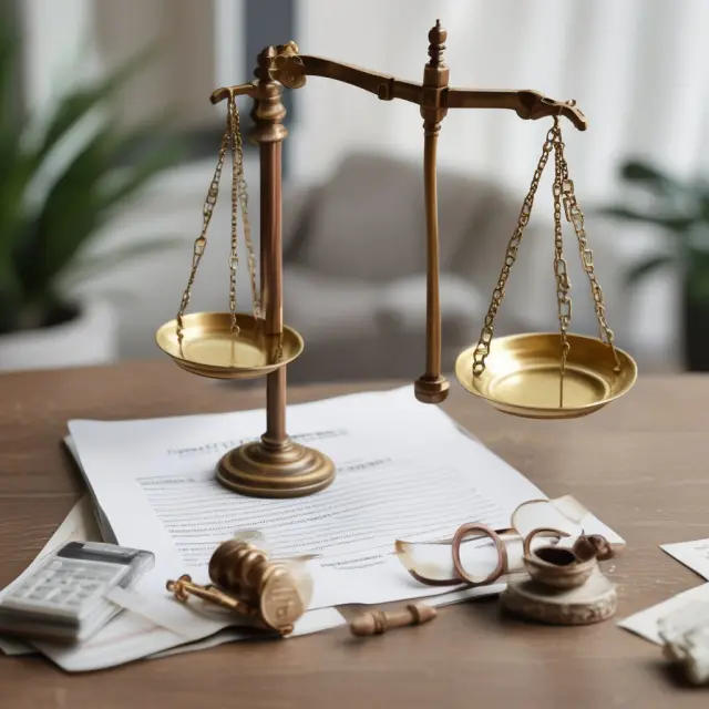 QDRO represented as a legal balance distributing retirement assets fairly between divorcing parties.