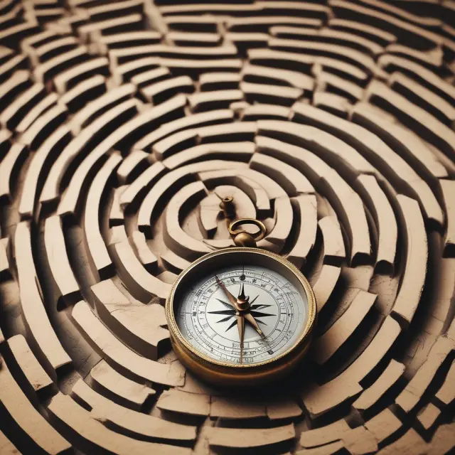 An investor navigating maze-like tax laws, guided by a compass symbolizing QEAA compliance