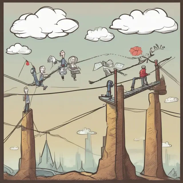 QEPs balancing on a tightrope between potential financial rewards and risks, illustrating their role in the 2007-2008 crisis.