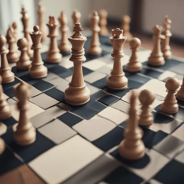 A meticulously crafted chessboard adorned with investment opportunities, as QIA