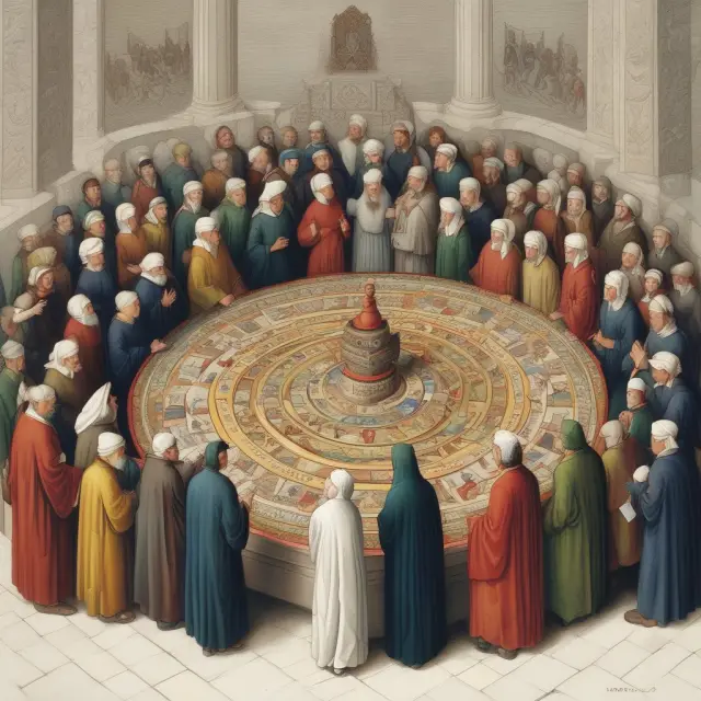 Institutional investors huddled around a QIP offering, reflecting regulatory compliance and financial stability.
