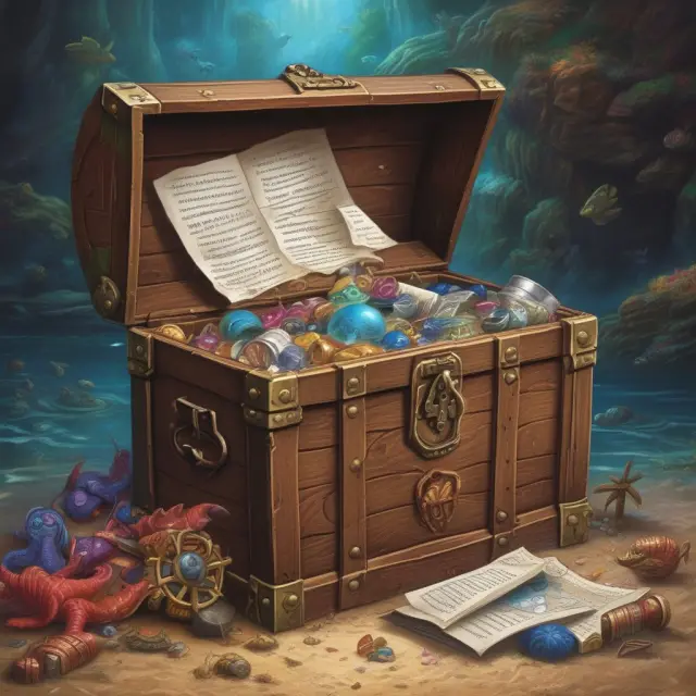 A treasure chest overflowing with books, reports, and publications symbolizing various resources for gaining in-depth knowledge about qualified joint and survivor annuities (QJSAs)