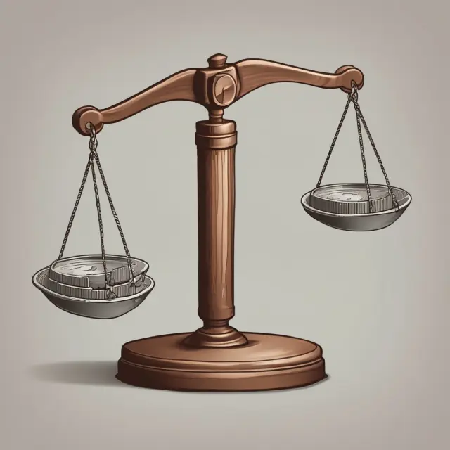 A balance scale with quarters (Q) and years (Y) representing short-term and long-term financial analysis, respectively.