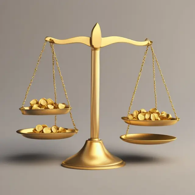 A golden scale balances retirement plan loans and early withdrawals, illustrating the choice between repayment and accessing funds. Retirement planning.