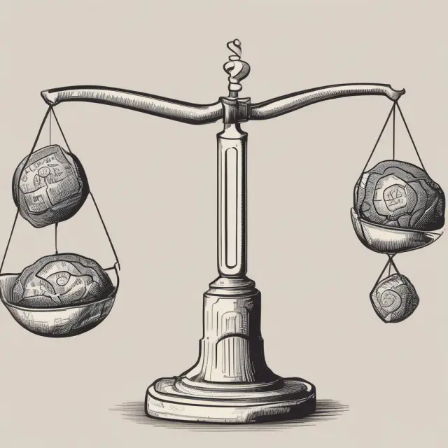 Two balancing scales with one representing investment-grade bonds and another showing interest rate swaps. Positive QSD indicated by the bond scale tipping towards swap side.