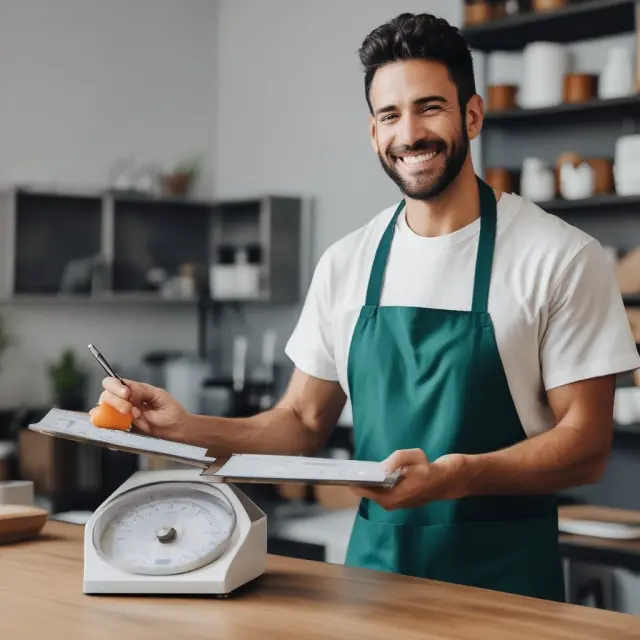 A small business owner weighing cost savings from a QSEHRA against traditional insurance premiums, demonstrating flexibility and financial advantage.