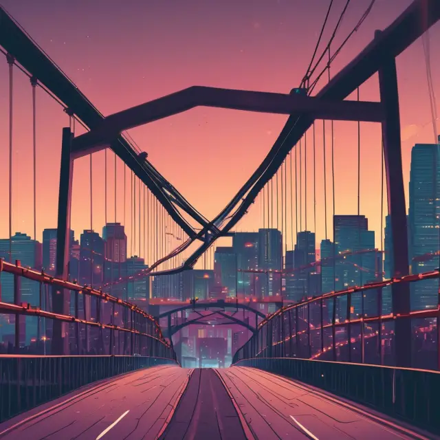 Bridge connecting two broker-dealers under a QSR agreement, symbolizing streamlined trade processing and lower costs. Extended clock hours representing trading beyond the regular market.