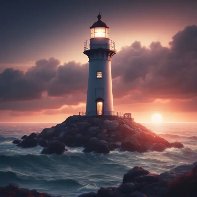 Lighthouse illuminating QTD financial data for informed decision making
