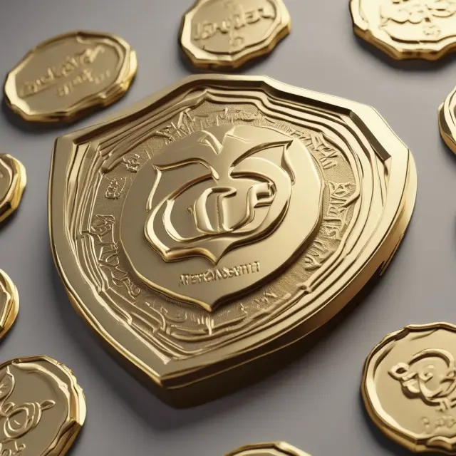 A golden shield symbolizing a QTIP trust, protecting assets and guaranteeing control over distribution to future generations.