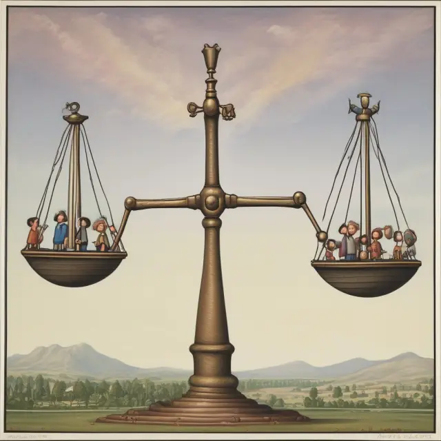 An appraiser holding scales balances the value of a donation between a donor and recipient, symbolizing transparency and fairness in charitable contributions