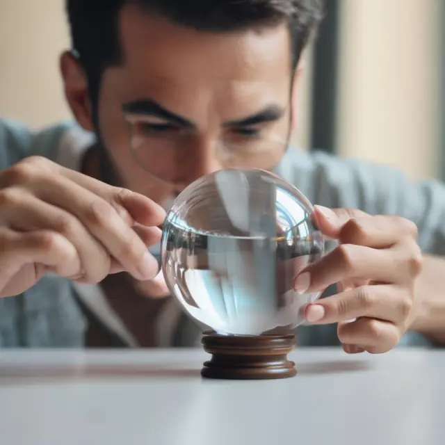 A qualified appraiser holds a crystal ball, illustrating insight into charitable donations and Form 8283