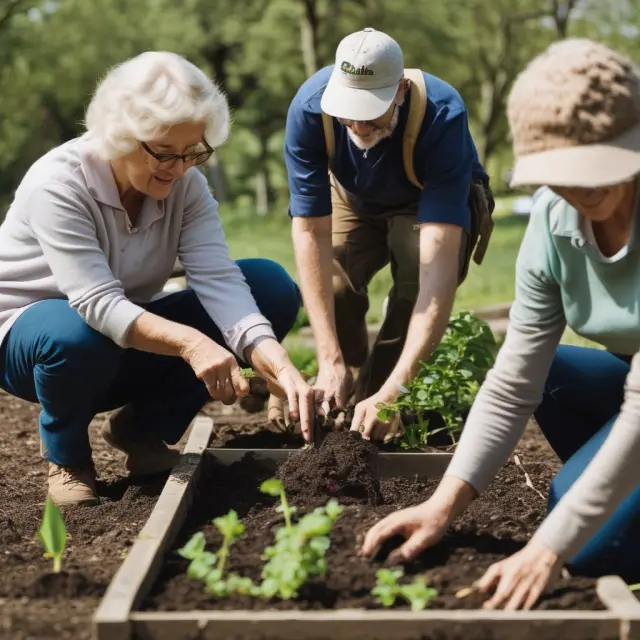 An employer sows seeds (employees) in a flourishing garden, representing the role of QACAs in fostering retirement savings growth