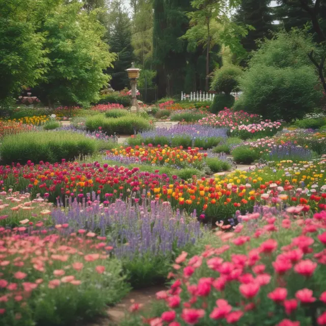 A colorful garden teeming with different blooms, symbolizing the diversity of qualified charitable organizations