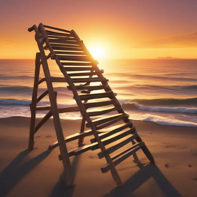 An image representing a series of annuity contracts arranged as steps up to a golden sunset, highlighting the laddering strategy for maximizing QLAC investments.
