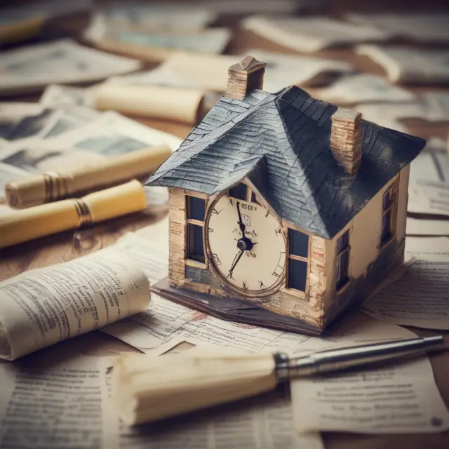 A grantor hands over the title of their legacy home to a QPRT, while holding onto a key, symbolizing future estate tax savings and generational wealth transfer