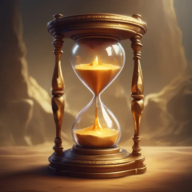 Golden hourglass filled with scrolls symbolizing ERISA regulations, with QDRO sealing survivor benefits