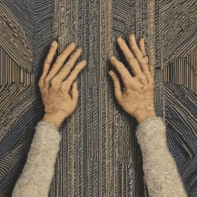 Two hands crafting retirement tapestry with QPSA and QDRO sections, symbolizing their ERISA-guided division and interconnection