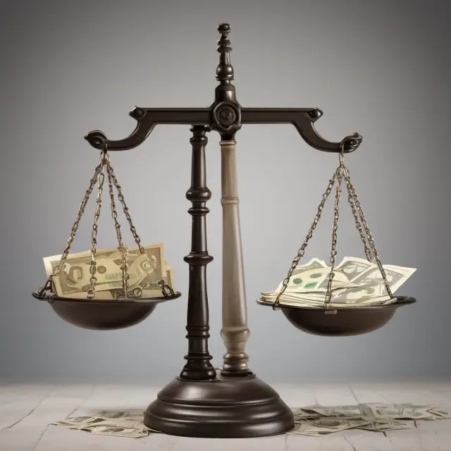 An old-fashioned scale with one pan tilting towards various industrial symbols, representing the importance of calculating Domestic Production Gross Receipts (DPGR).