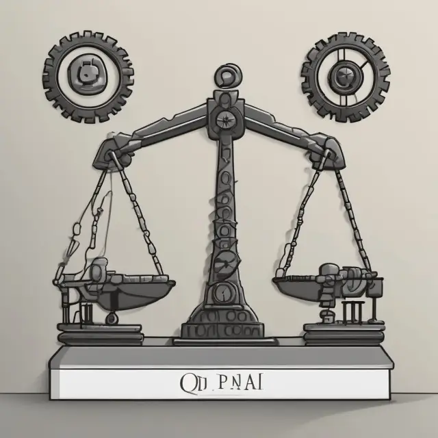 A set of scales representing the calculation of total costs for Qualified Production Activities Income (QPAI), with laborers adding weights labeled 