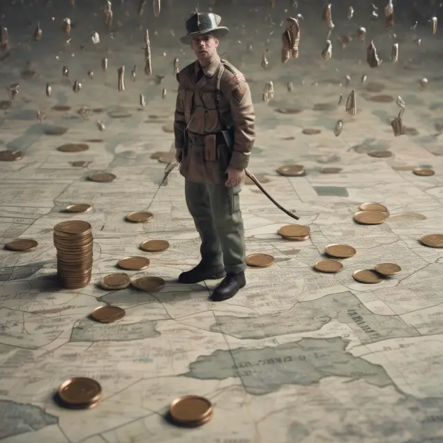 Image depicting reservist, map, federal income tax, state taxes
