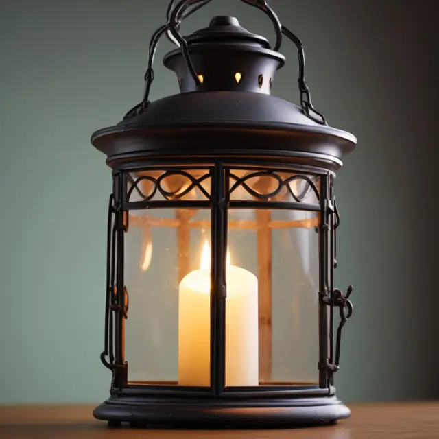 An illuminated widow
