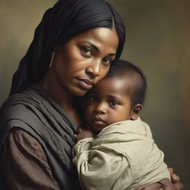 Widow holding a child to represent eligibility for qualified widow(er) tax status