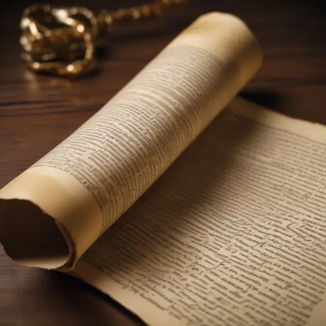 Image of an ancient scroll unrolling, displaying golden rules regarding IRS guidelines for qualified trust distributions.