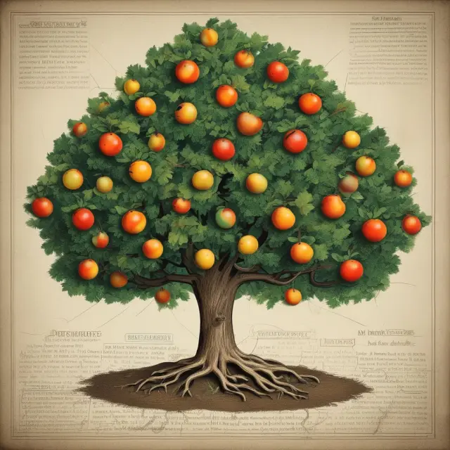 An image of a tree with golden tax code fruits growing on it, representing the growth and development of a qualified trust