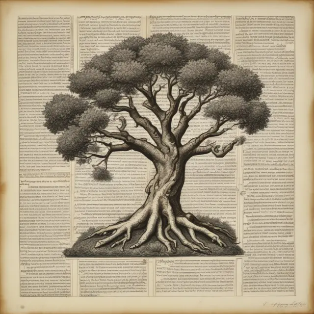 A giant scroll revealing various investment branches, symbolizing qualifying annuities