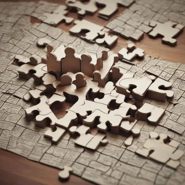 A puzzle with two spouses - one U.S., one non-U.S. citizen - working together to complete a marital deduction image, symbolizing QDOT estate planning.