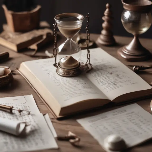 Image of an open book representing knowledge, an hourglass signifying time limits, and calendar pages depicting set times for open enrollment periods.