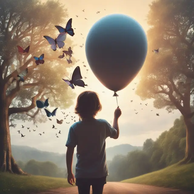 Young adult releasing a balloon from a family tree, representing the trigger of qualifying events for insurance changes