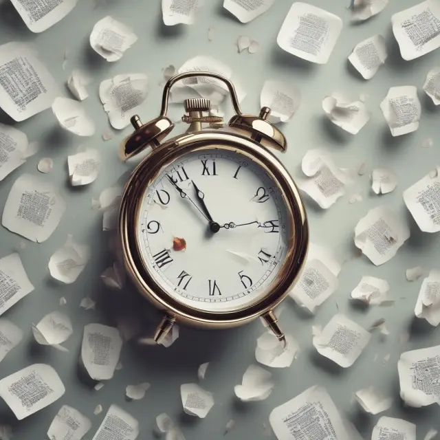 A clock with insurance pages dropping off as each second ticks by, emphasizing the significance of making adjustments within deadlines