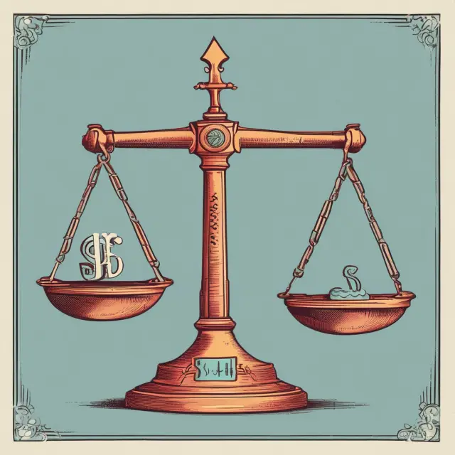 Two balances connected by a chain, symbolizing taxpayers sharing the responsibility of supporting a dependent