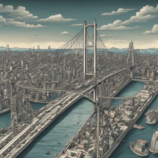Bridge connecting private and public Canadian companies, symbolizing qualifying transactions