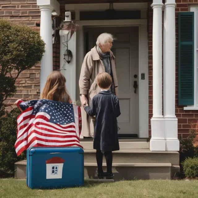 A grieving widow holds her late husband