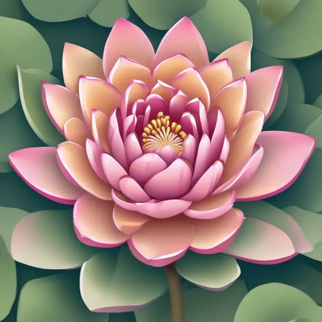 Blooming lotus flower symbolizing management